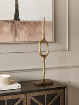 Next Libra Interiors Woodbridge Antique Brass Small Aluminium Abstract Sculpture 76.5cm- Buy online at McGrocer