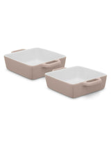 Next Barbary and Oak Set of 2 Cashmere Nattura Square Baking Dishes- Buy online at McGrocer