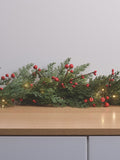 Lights4fun pre lit Christmas garland 1.5m, imported from the UK
