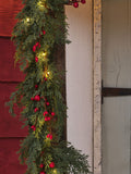 Lights4fun pre lit Christmas garland 1.5m, imported from the UK