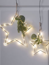Next Lights4fun Set of 2 Clear Micro LED Star Lights with Winter Foliage- Buy online at McGrocer