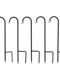 Lights4fun black shepherd's hooks set of 5 60cm (British brand)