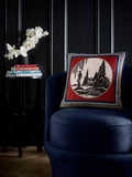 Laurence Llewelyn-Bowen Red Arcadia Velvet Cushion 43x43cm, UK version