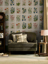 Next Laura Ashley Linen Pershore Postcards Wallpaper 10M- Buy online at McGrocer