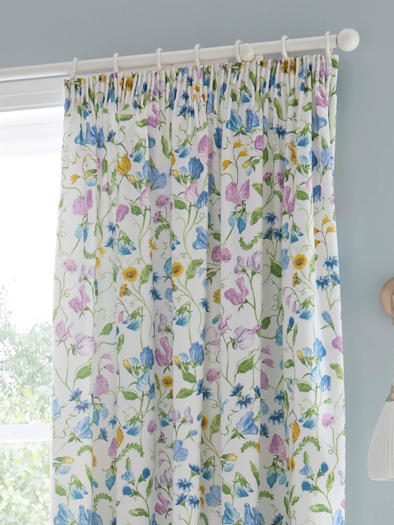 Dreams & Drapes Lilac Sweetpea Floral curtains, imported from the UK