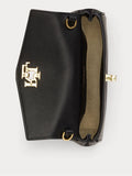 Lauren Ralph Lauren turnlock mini crossbody bag in black leather (British brand)