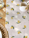 Sophie Allport linen table runner with lemons (British brand)