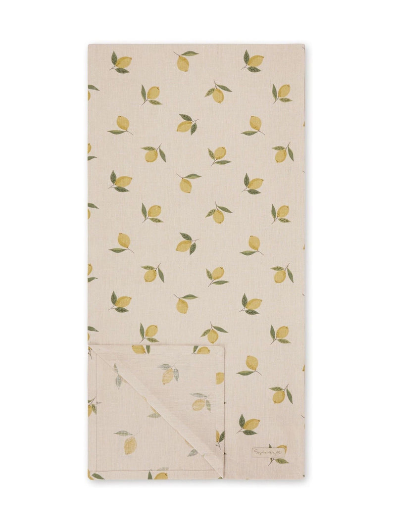 Sophie Allport linen table runner with lemons (British brand)