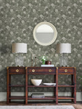 Laura Ashley antique green Bradenbury Trail wallpaper sample A4, UK version