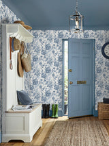 Next Laura Ashley Adwick Trail Dark Seaspray Wallpaper Sample A4- Buy online at McGrocer