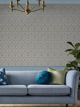 Next Laura Ashley Newport Blue Endale Trellis A4 Wallpaper Sample- Buy online at McGrocer