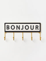 Next Oliver Bonas Multi Black & White Bonjour Wall Storage Hooks Size One- Buy online at McGrocer