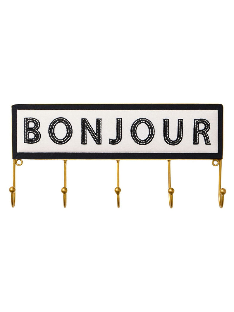 Oliver Bonas Bonjour wall hooks black and white 40cm (British brand)