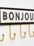 Oliver Bonas Bonjour wall hooks black and white 40cm (British brand)
