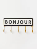Oliver Bonas Bonjour wall hooks black and white 40cm (British brand)