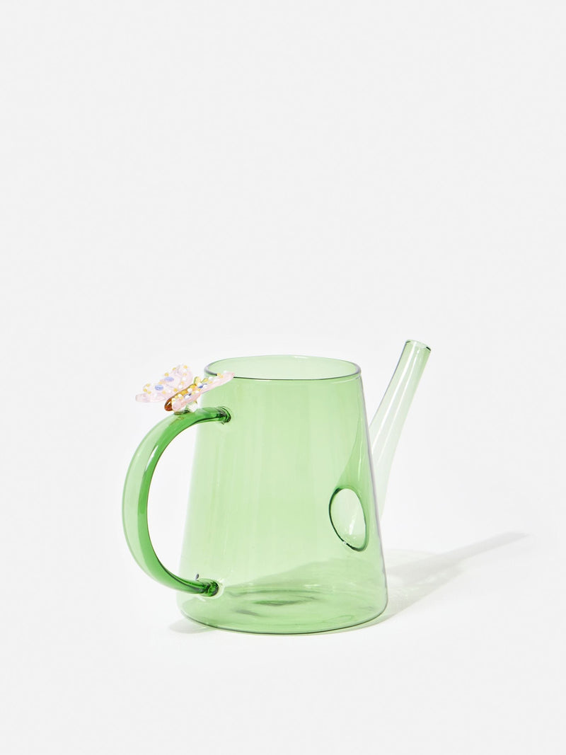 Oliver Bonas green glass butterfly watering can - British product