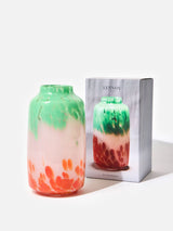 Next Oliver Bonas Pink Lennox Green & Orange Glass Vase- Buy online at McGrocer