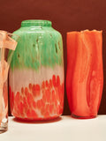 Oliver Bonas Lennox pink green orange glass vase (British brand)