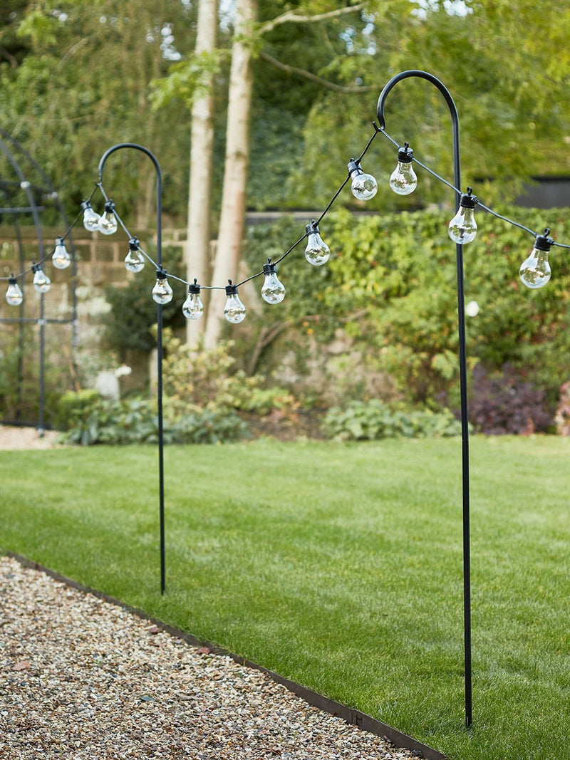 Lights4fun black shepherds hook festoon pole 1.6m UK version