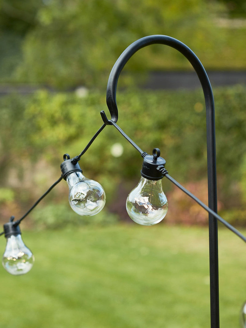 Lights4fun black shepherds hook festoon pole 1.6m UK version