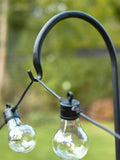 Lights4fun black shepherds hook festoon pole 1.6m UK version