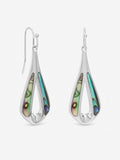 Simply Silver abalone fishhook earrings sterling silver - British product