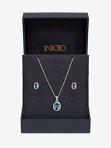 Next Simply Silver 925 Sterling Silver Blue Topaz Oval Bezel Set- Buy online at McGrocer