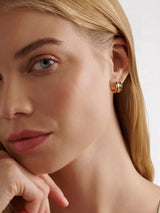 Next Ted Baker ROLO Classic Colour Enamel Roll Huggie Earrings Gold Tone Black Plated- Buy online at McGrocer