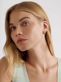 Ted Baker black enamel huggie earrings - British product