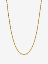 Next Inicio Men's Gold Plated Waterproof Twist Rope Necklace with Gift Pouch 20in- Buy online at McGrocer
