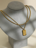 Inicio gold tone twist rope necklace 20 inch - British product