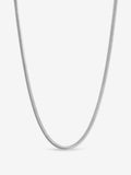 Inicio silver tone steel waterproof snake chain necklace, imported from the UK