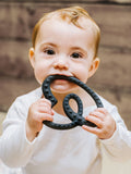 Etta Loves Black Sensory Rubber Teether Size ONE, UK version