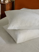 Next MADE.COM Grey Ansel Stripe 100% Cotton Pillowcases 2 Pack- Buy online at McGrocer