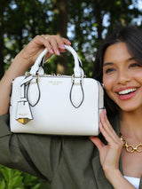Next Luella Grey White Lilian Barrel Cross-Body Bag- Buy online at McGrocer