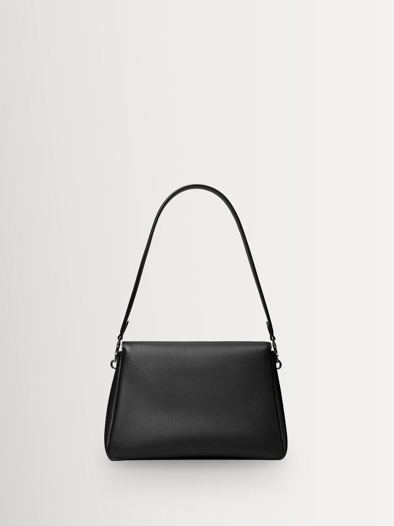 Tory Burch Charlie shoulder bag black leather - British product