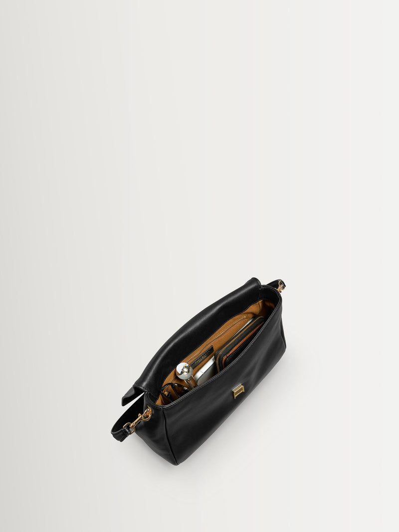Tory Burch Charlie shoulder bag black leather - British product
