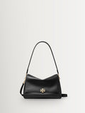 Tory Burch Charlie shoulder bag black leather - British product