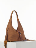 Luella Grey Paloma suede fringe shoulder bag, UK version