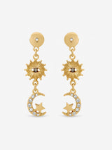 Next Mood Gold Tone Evil Eye Celestial Earrings- Buy online at McGrocer