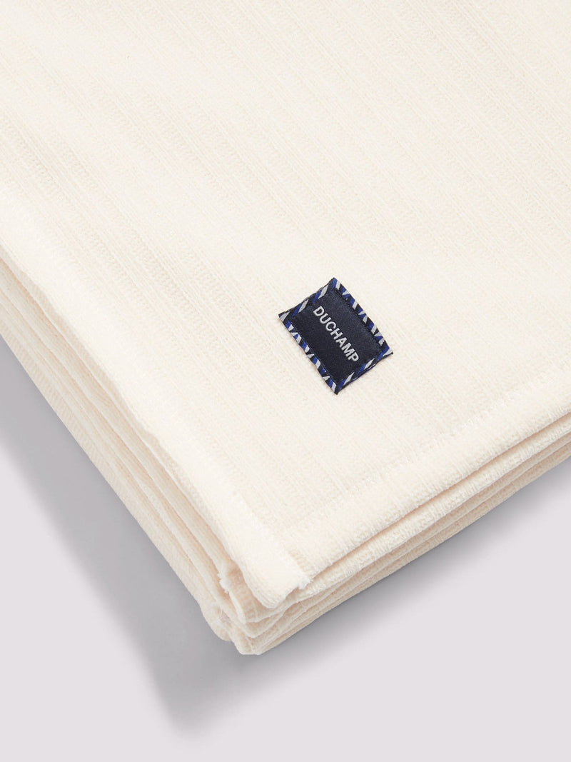Duchamp White Smoke luxury fleece throw 130x170cm, UK version