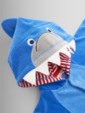 JoJo Maman Bébé blue shark hooded poncho towel - British brand