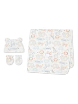 Next Huggies White Blanket Hat & Mittens Baby Gift Set- Buy online at McGrocer