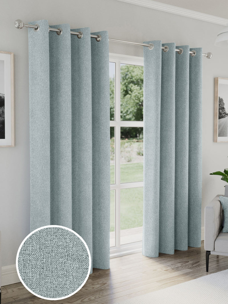 Enhanced Living Blue Austin blackout curtains, imported from the UK