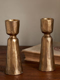 Nkuku Lokoja candlestick holder set of two, imported from the UK