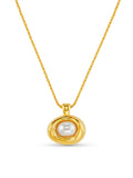 Orelia London gold tone molten pearl necklace, imported from the UK