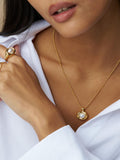 Orelia London gold tone molten pearl necklace, imported from the UK