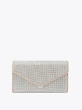 Carvela silver spiral envelope clutch bag, imported from the UK