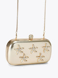 Carvela gold Marina Starfish clutch bag, imported from the UK