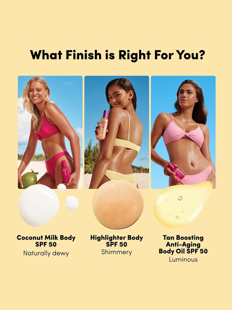 Coco & Eve Sunny Honey SPF 50 highlighter, imported from the UK